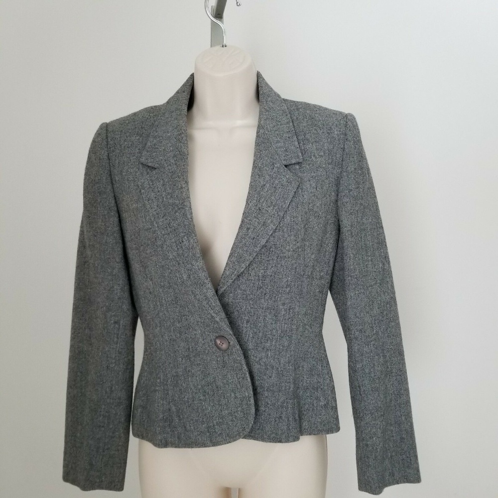 Country Suburbans Grey Jacket Petite Size 6